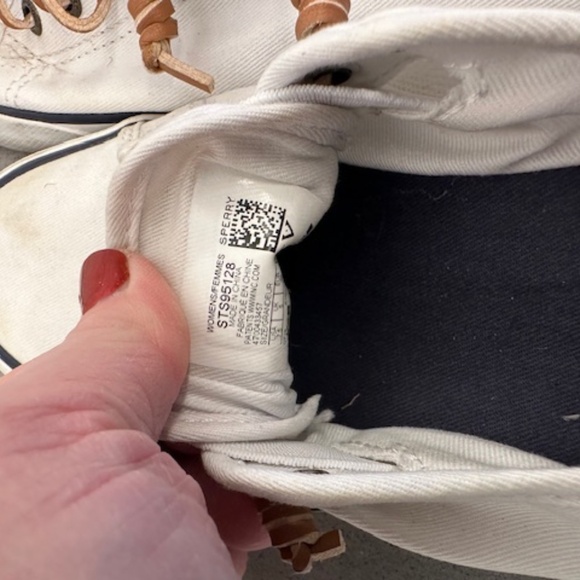 Sperry Women’s Pier View Seacoast White On Canvas Sneakers Size 7.5 - Picture 6 of 8